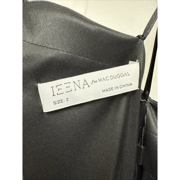 Mac Duggal Size 2 Black 27447 one shoulder rhinestone fringe gown Dress Prom New - Picture 13 of 16